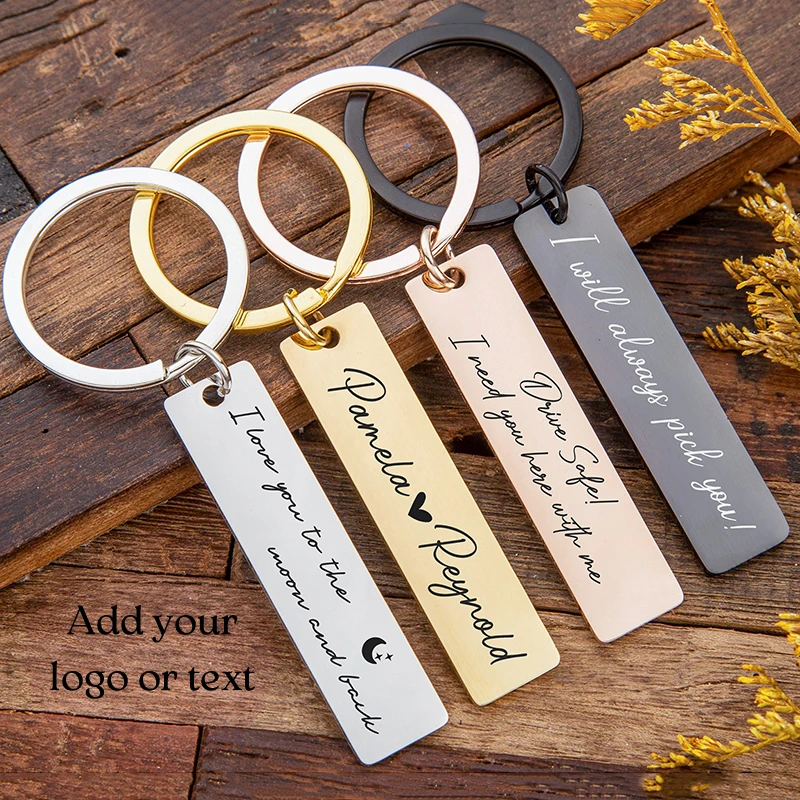 Custom Engraved Keychain for Bridesmaid Keychain Couple Gifts for Dad Father's Day Wedding gifts Anniversary Best Friend Gifts