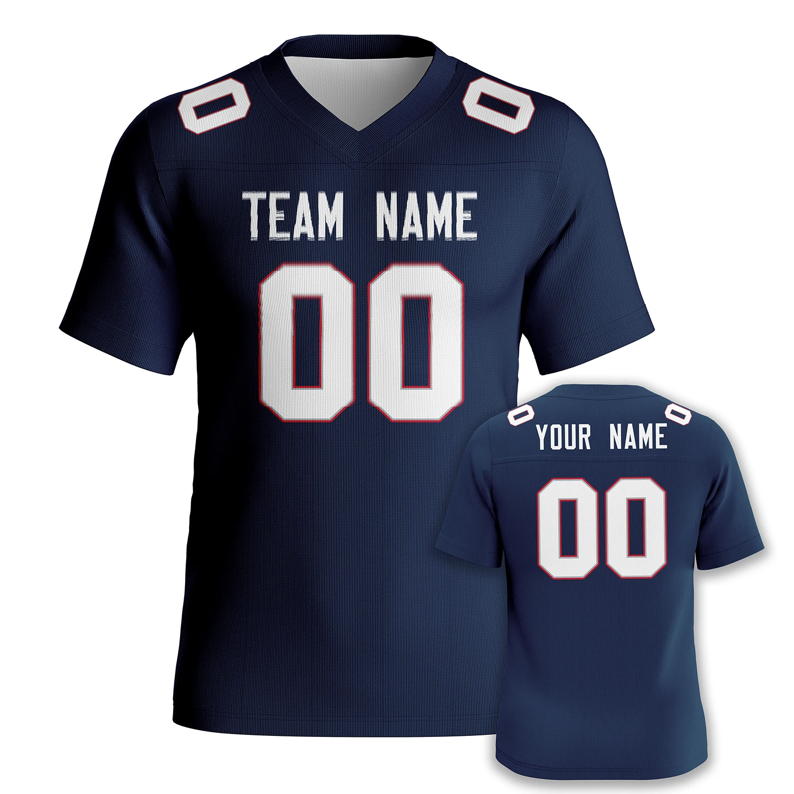 

Custom Navy Blue Football Jersey Personalized Football Shirt with Team Name Number Football Top Gifts for Men Women Youth Kids