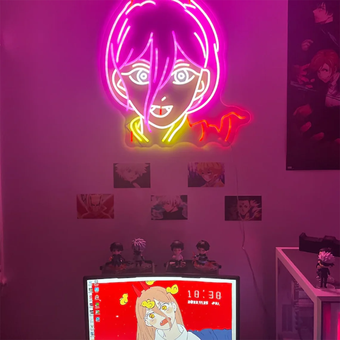 Imagem -03 - Custom Anime Neon Sign Imagem Anime Cartoon Wall Art Decoração do Quarto Presentes para Crianças