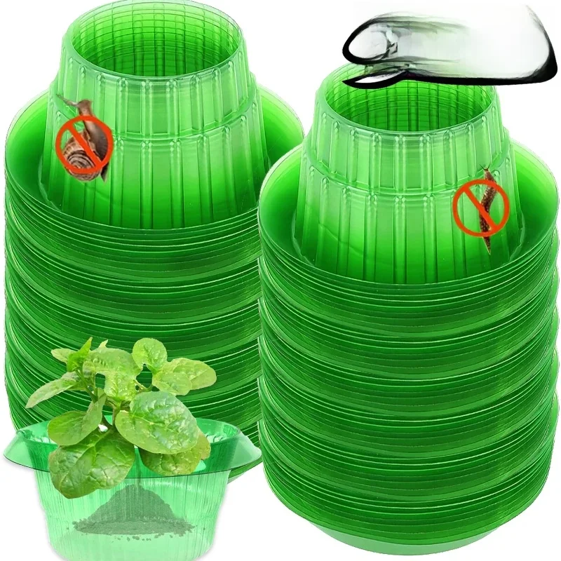 12/1x couvercles de Pot de fleur anti-insectes, couverture de Protection des légumes, col d'escargot rond épais, chapeaux de Protection des plantes vertes de jardin