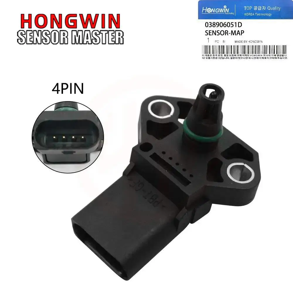 New MAP Manifold Absolute Pressure Sensor 038906051D,038906051C,0261230073 For Audi A3 A4 Q7 TT / Volkswagen Passat Tiguan Jetta