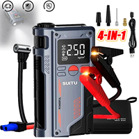 4 IN 1 Car Jump Starter with 150PSI Air Compressor Portable Booster Charger 1000A Car Battery Starting Device Air Compressor