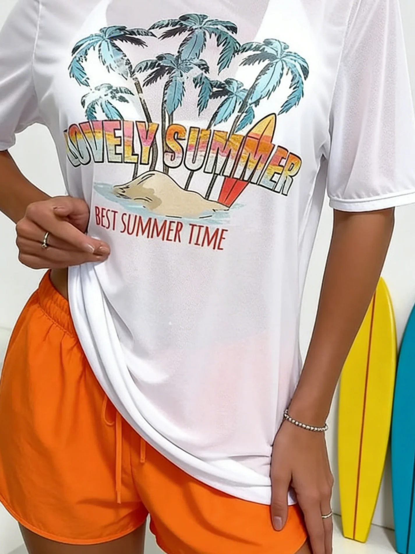 

Новый купальник с коротким рукавом и принтом для защиты от солнца для молодых женщин, коллекция 2026 года