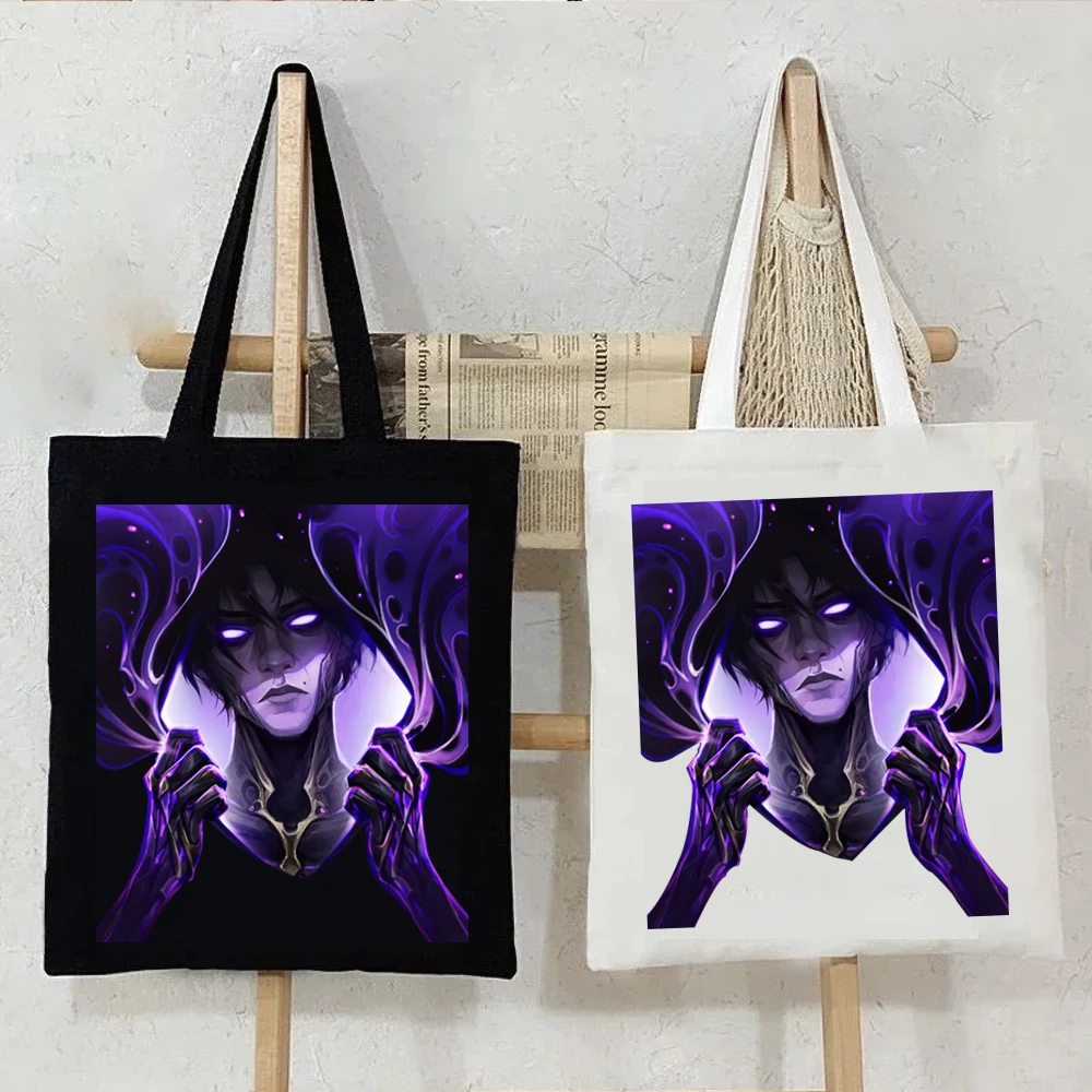 

Hot Anime Viktor-Arcane Print Shoulder Bag Women Canvas Tote Bag Casual Shopper Bags Teen Handbag for Games Lover