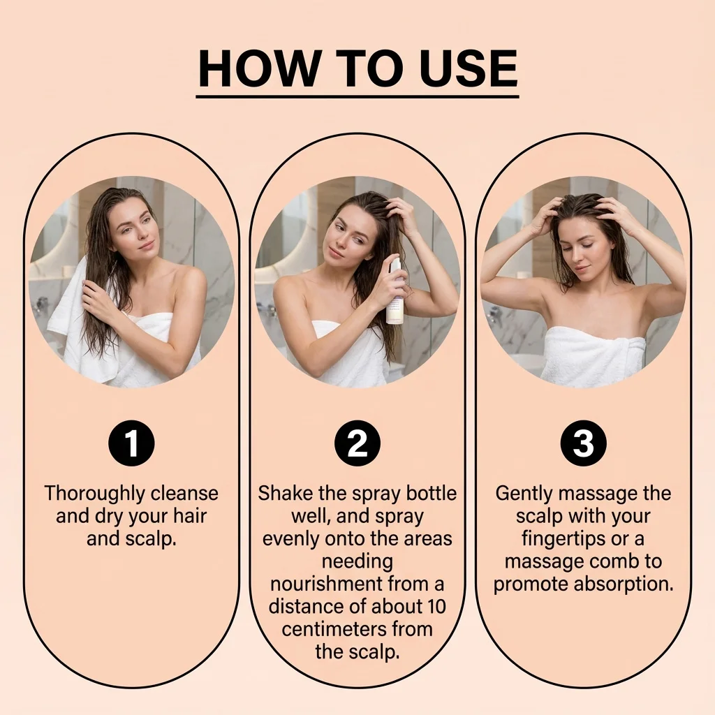 

Hoegoa Leave-In Hair Spray Light Fluffy Repair Dryness Reduce Frizz Smooth Hair Refreshing Non-Greasy Portable Hair Care Spray