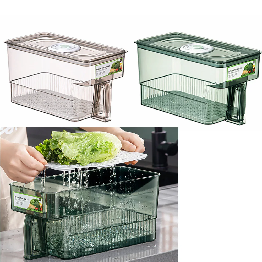 

Refrigerator Storage Box Sealed Crisper Food-grade Special Kitchen Vegetable Egg Freezing Storage Box