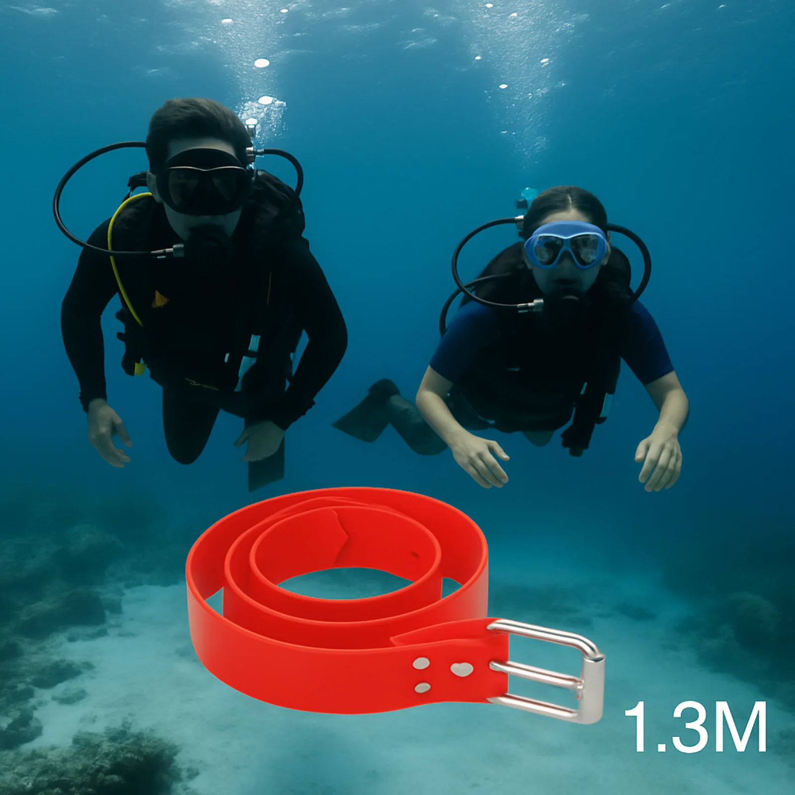 Silicone Diving Weight Belt Stainless Steel Buckle Freediving Diving BCD Accessories Snorkeling Fishing