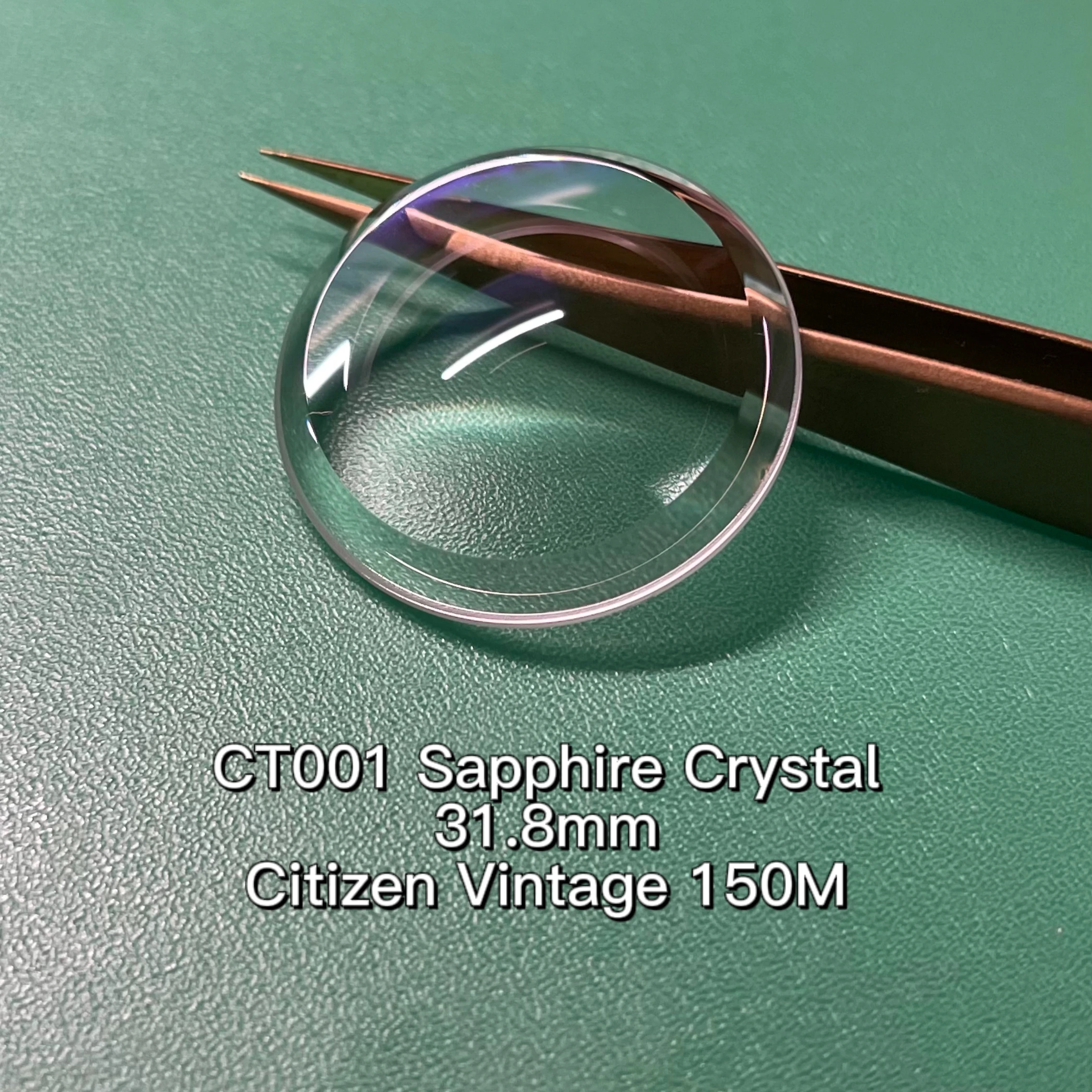 CT001 Cristal de reloj de zafiro de repuesto para Citizen Vintage 150M