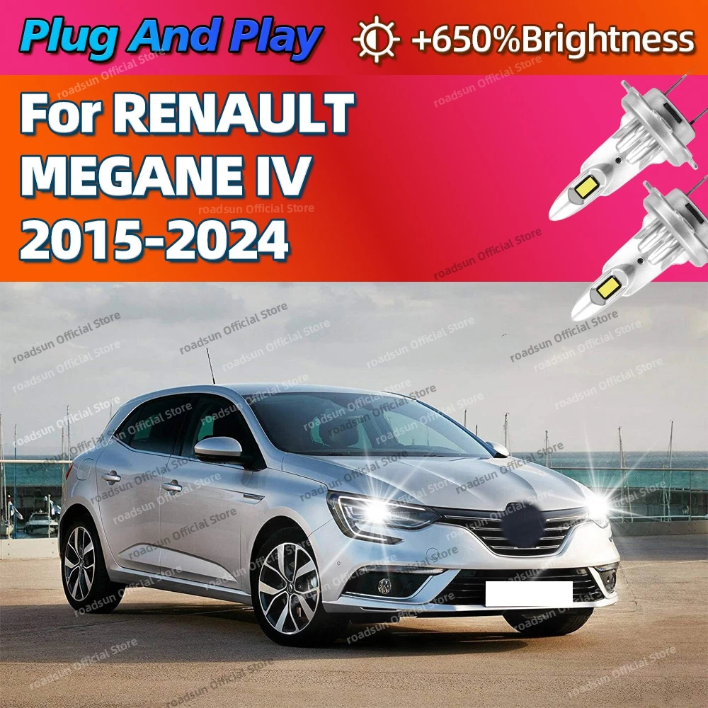 

2/4Pcs High Power Car Headlight LED Lights Bulbs 160W For RENAULT MEGANE IV 2015 2016 2017 2018 2019 2020 2021 2022 2023 2024