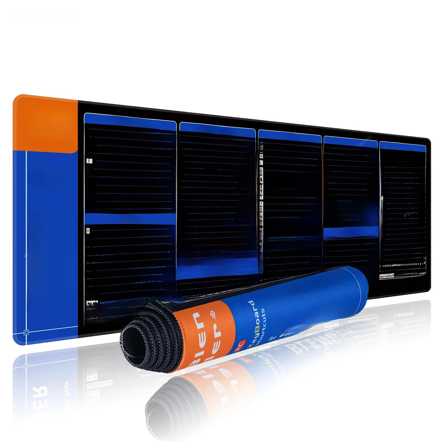 EXCO Shortcuts Mouse Pad for Blender 3D Modeling Large Cheat Sheet Keyboard Mousepad Desk Mat Non-Slip Rubber Base Stitched Edge