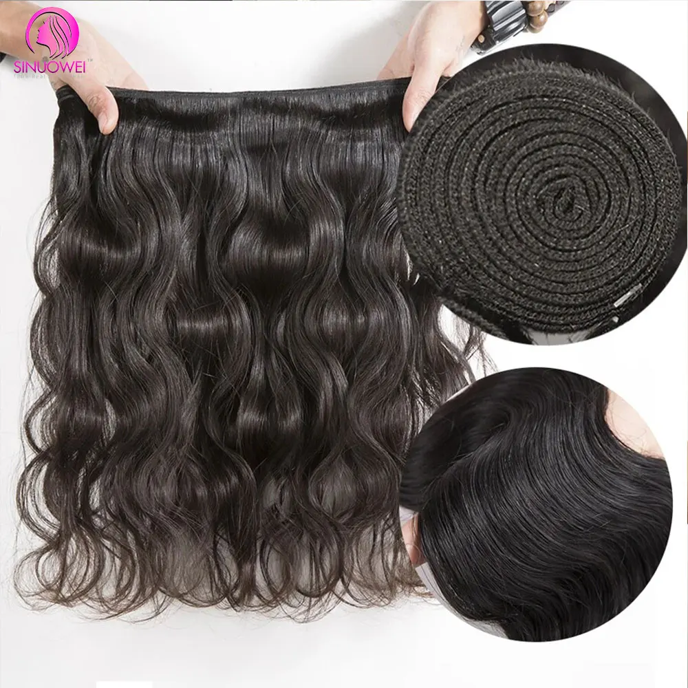 12A Body Wave Bundles 30 32 Inch Raw Black 3 4 Bundles Hair Indian Remy Hair Virgin Unprocessed 100% Human Hair Extensions