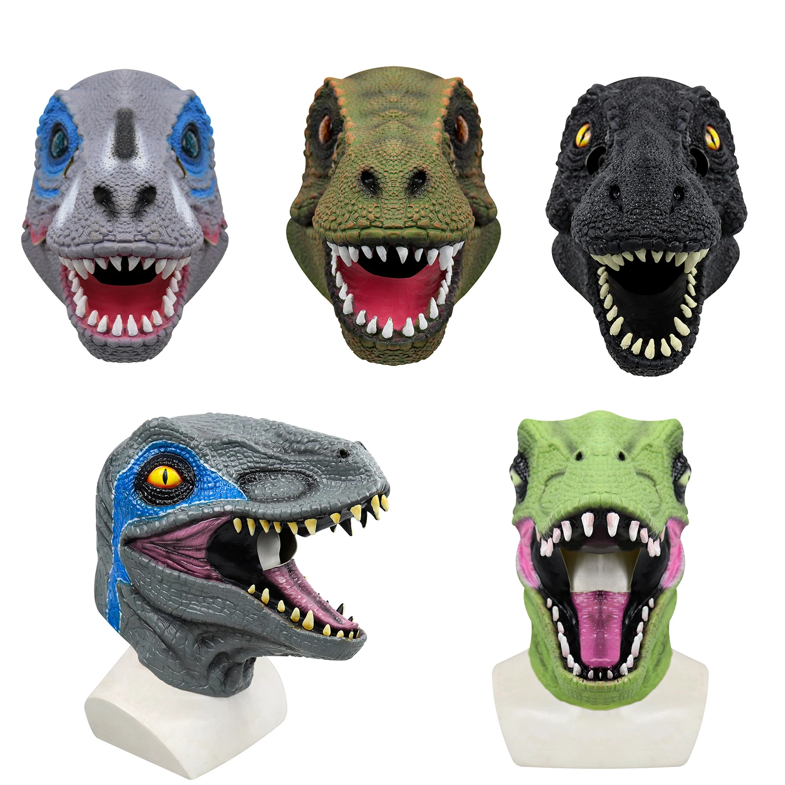 

Halloween Dinosaur Mask Latex Horror Dragon Toys Headgear Dino Cosplay Mask for Children Birthday Gift for Party Prop