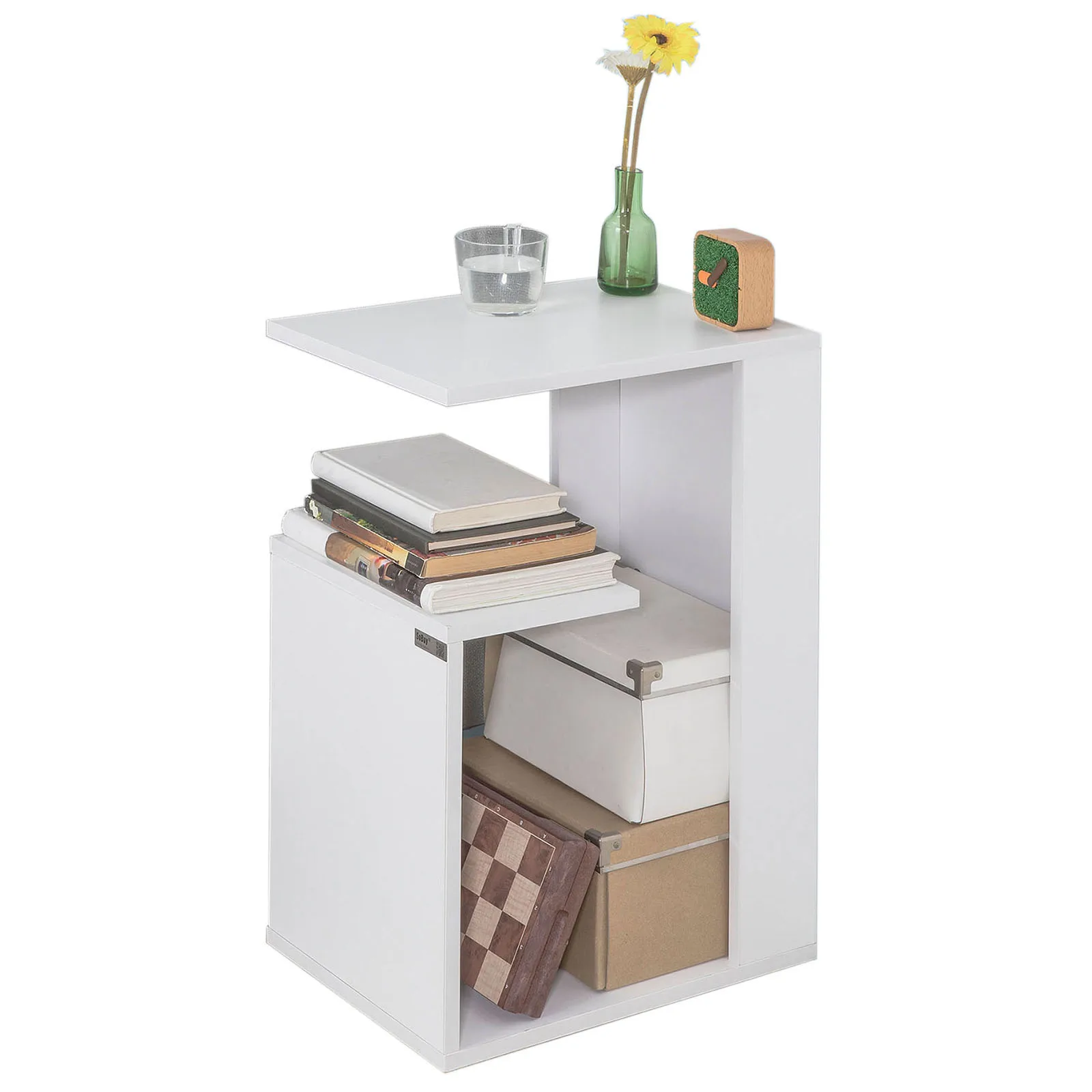 Image of SoBuy FBT69-W tavolino con 3 ripiani tavolino tavolino Divano bianco BHT ca. :30x60x40 cm cod004