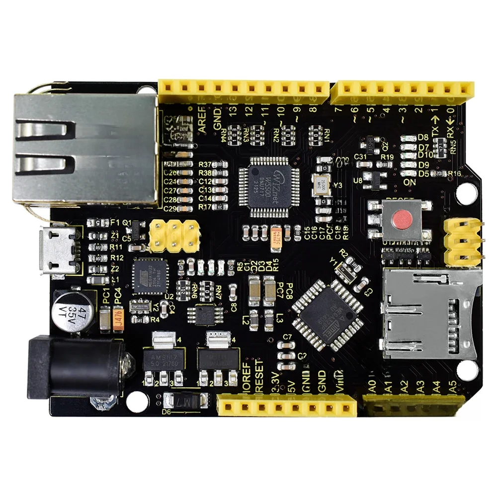 Keyestudio W5500 ETHERNET DEVELOPMENT BOARD DEVELOPMENT SHIELD For Arduino DIY Project (BEZ POE) — zdjęcie produktu 7