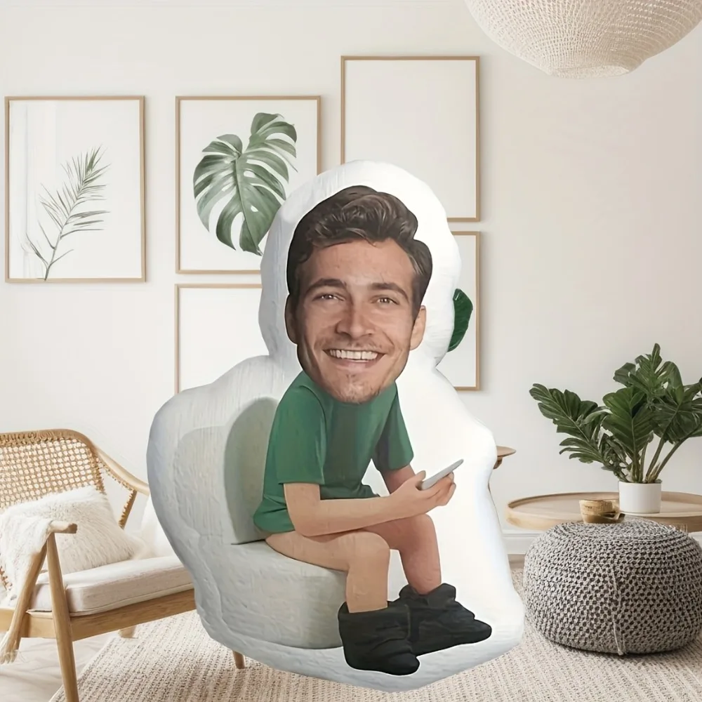 DIY Anpassbares Toiletten-Fotokissen Individuelles Fotogeschenk für Paare Liebhaber Familien Personalisiertes Dekokissen