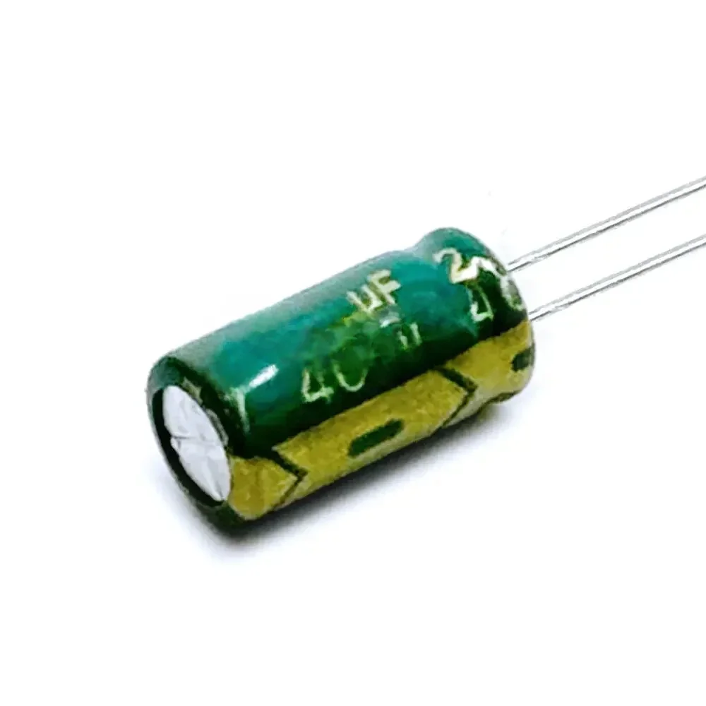 20 sztuk wysokiej jakości 400V2.2UF 6x12mm 2.2UF 400V 6*12 kondensator elektrolityczny 20% — zdjęcie 2