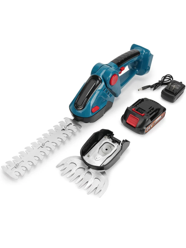 2-in-1 Elektrische Heckenschere Kabellose Gartenschere Handrasenmäher Wiederaufladbarer Trimmer Unkrautentfernungswerkzeug für Makita 18V Akku