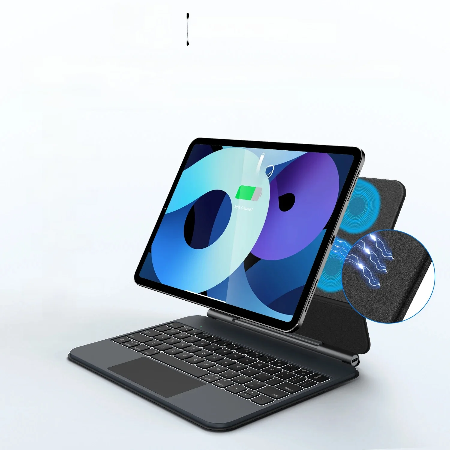 GOOJODOQ Smart Plug & Play Magic Keyboard Case voor iPad Pro 11 2024 M4 iPad Air 4/5/6 Multi-touch Touchpad Smart Reverse opladen - afbeelding 2
