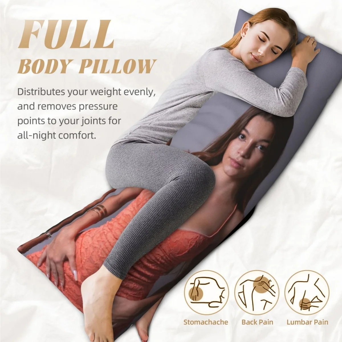 Picture 3: 1 Custom Photo Body Pillowcase – Contemporary Style with a Printed Design; a perfect home Accessory.