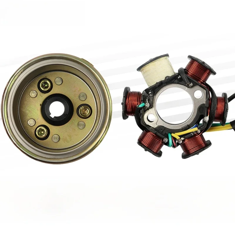 AliExpress LINGQI Motorcycle Spare Engine Parts Magneto Stator Coil With Flywheel Rotor For GY6 50cc Generator Dirt Bike Accessories