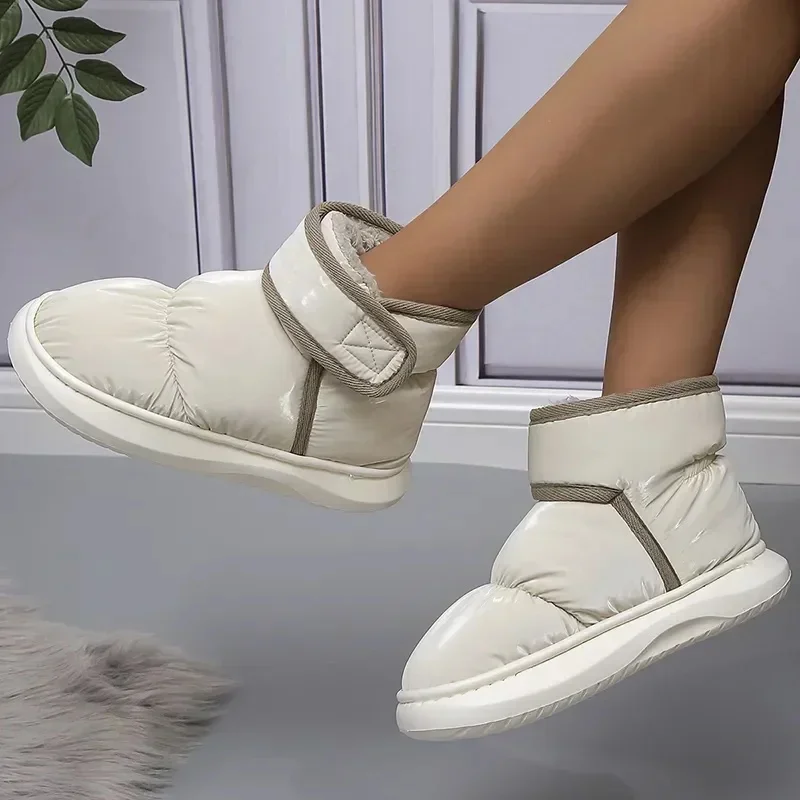 Winter Warm Thicken Plush Waterproof Snow Boots Women Non Slip Thick Bottom Cotton Padded Ankle Boots Outdoor Woman Shoes 2024 — zdjęcie 2