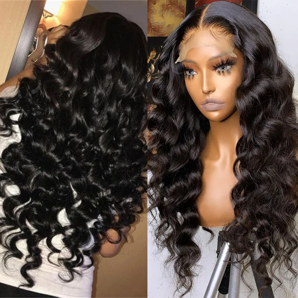 30 inch Loose Wave Bundles With Closure 100% Remy Human Brazilian Hair Weave 3 Bundles With Lace Frontal 13x4 Loose Deep Wave