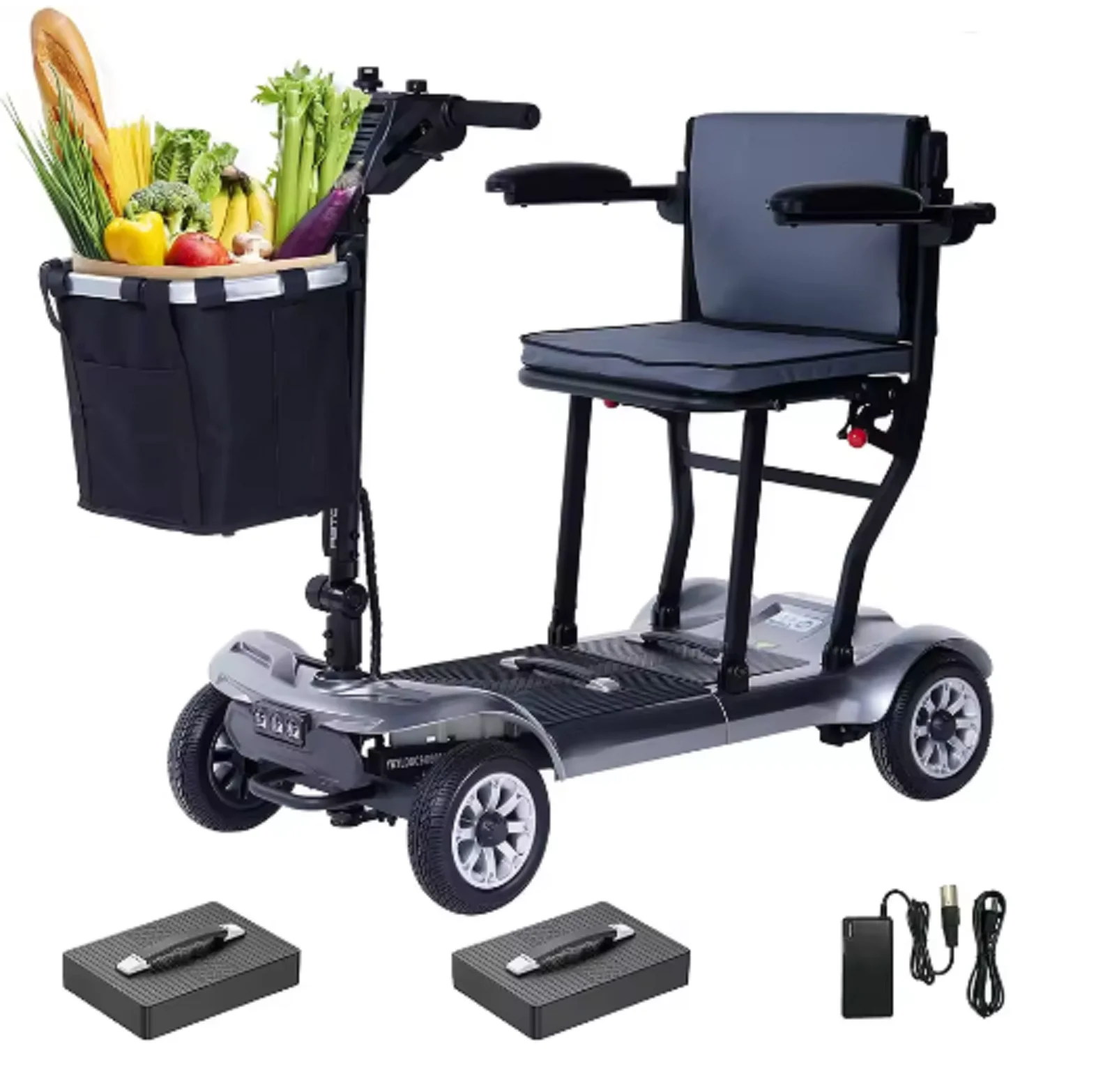 Skuter Mobilitas Bertenaga Listrik, Skuter Mobilitas Ultra Ringan untuk Dewasa, Desain Lipat 39,7 lbs