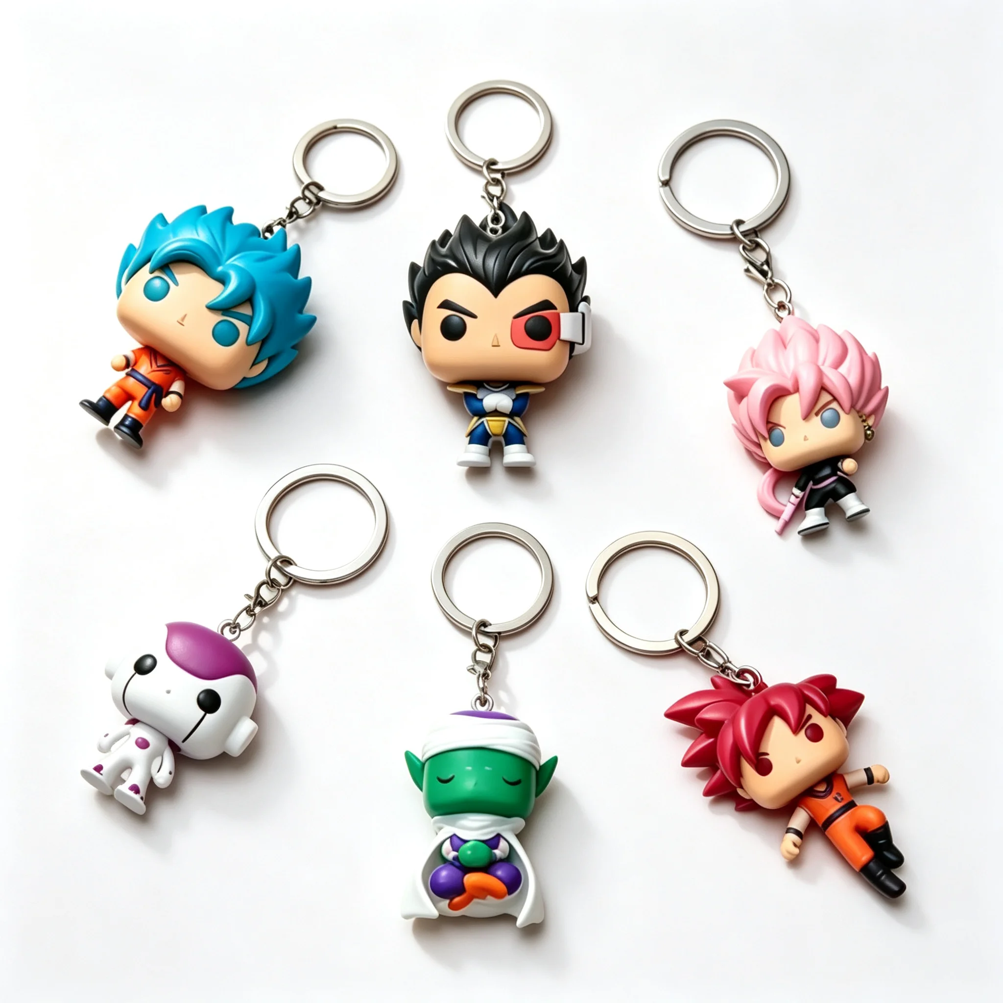 New Anime Pocket Keychain Goku Gohan Vegeta Piccolo Cute Vinyl Action Figure Toy Collection Model Gift - view 2