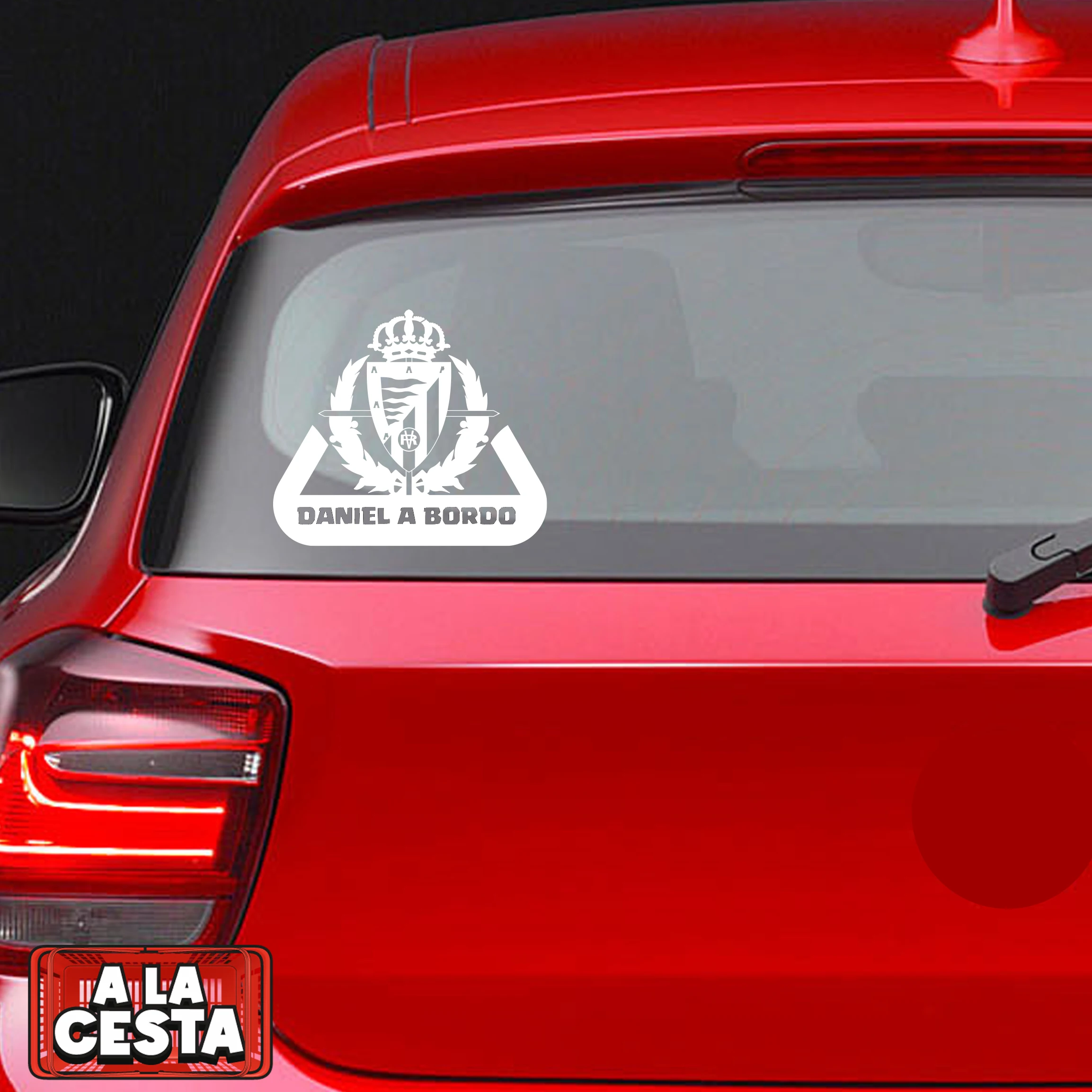 Custom Decorative stickers, decorative vinyl car glass pucelano valladolid Football League for baby on board, baby on board, gift, newborn name, original funny color for boys and girls