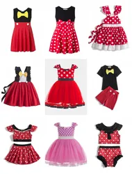 Boutique Girl's Tutu Set, Complete Costume Minnie pink Polka Dot Tutu dress Minnie costume dress