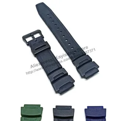 18mm Black , Blue , Green Rubber Watch Band / Strap Compatible for Casio W-218 , W-S200H , W-S210H , W-215 ,