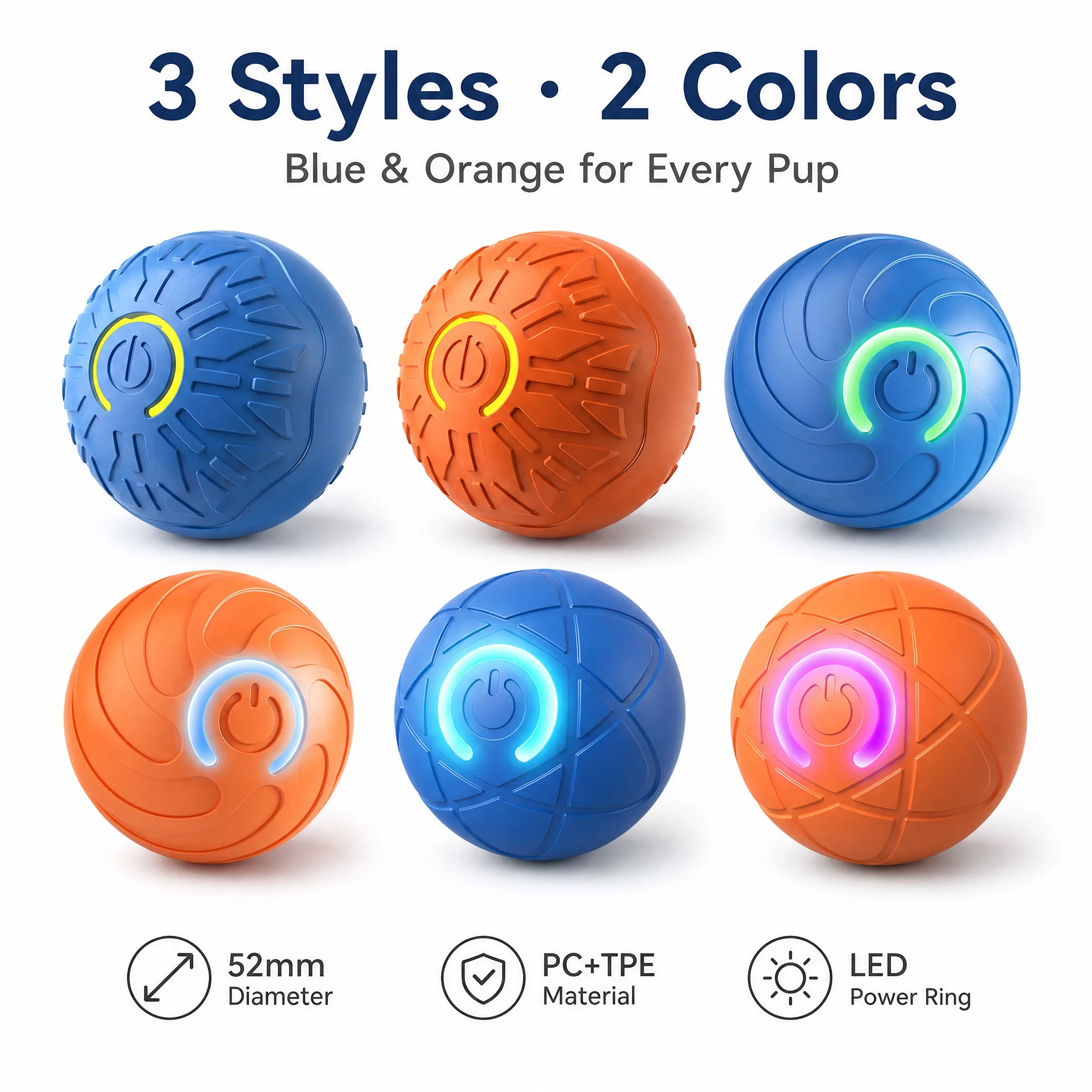 Smart Dog Toys Ball Electronic Interactive Pet Toy Moving Ball USB Automatic Moving Bouncing for Puppy Birthday Gift Cat Product