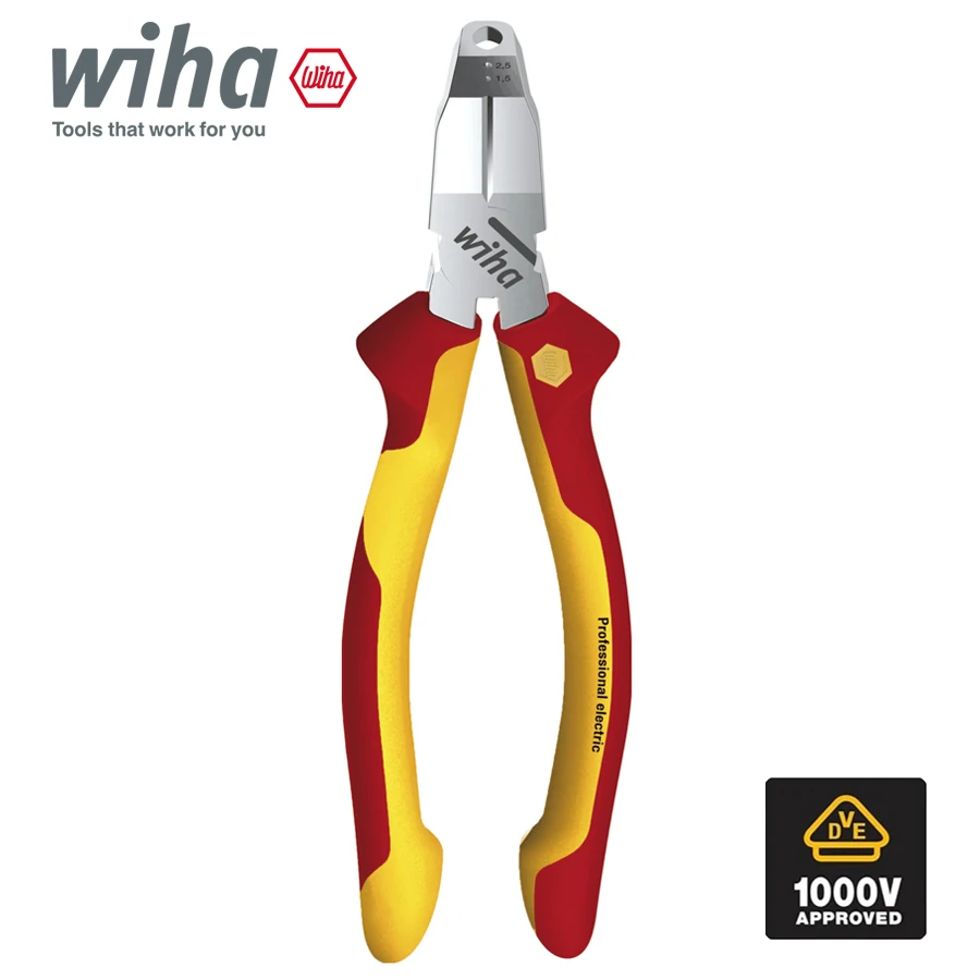 

Wiha 38552 Multifunctional Insulated Pliers 1000V TriCut Classic Installation Pliers Professional Electric 170mm