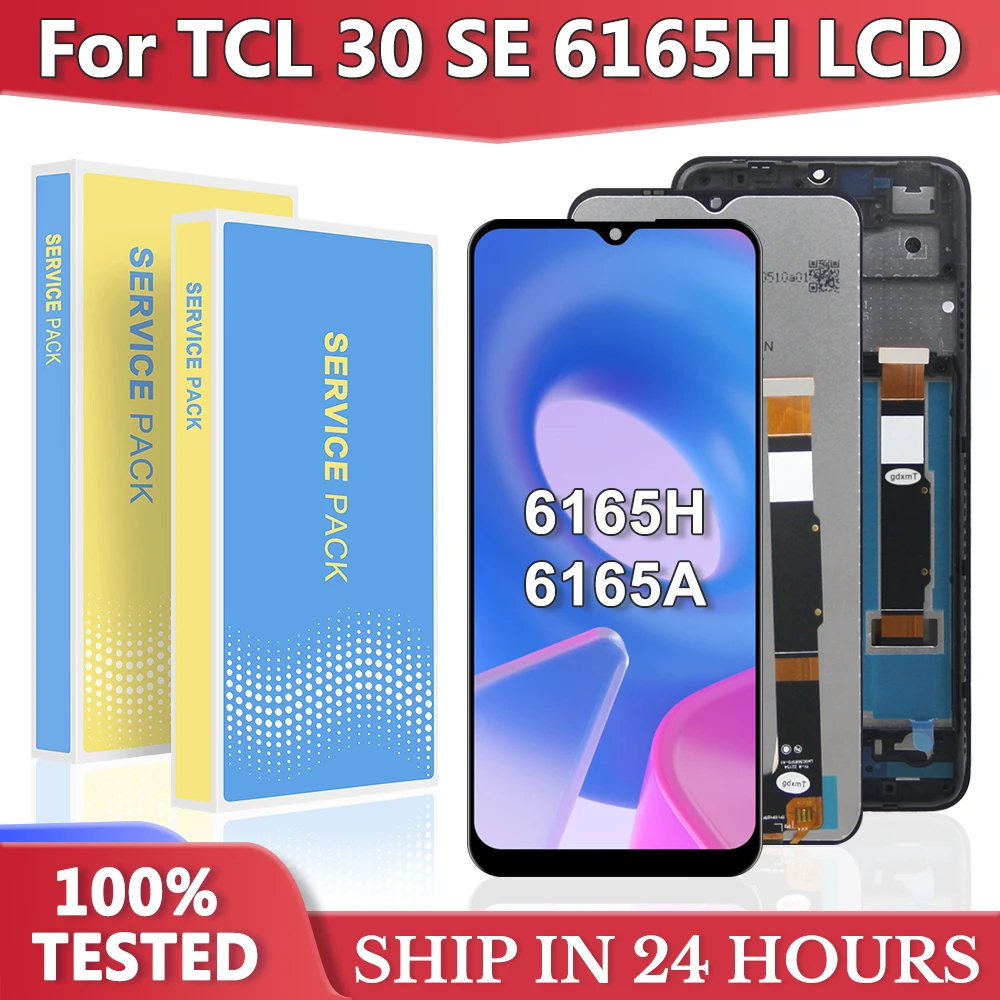 

AAA Quality For TCL 30SE LCD Display Touch Screen Digitizer Assembly For TCL 30 SE 6165H, 6156H1, 6165A Display Replacement