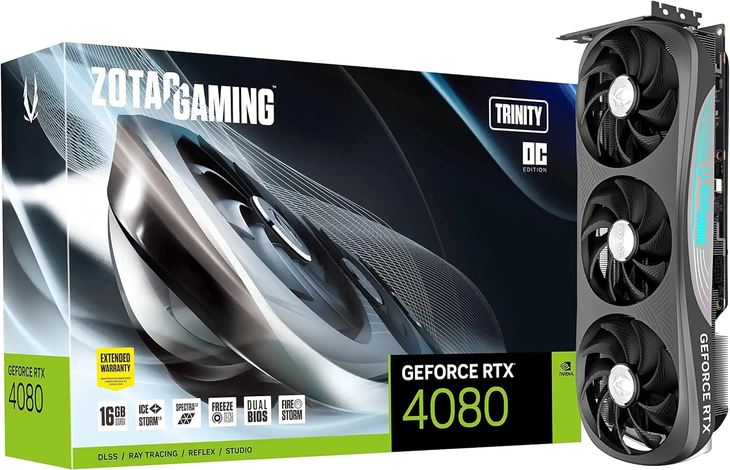 

New Sales ZOTAC GAMING GeForce RTX 4080 Trinity OC 16GB GDDR6X