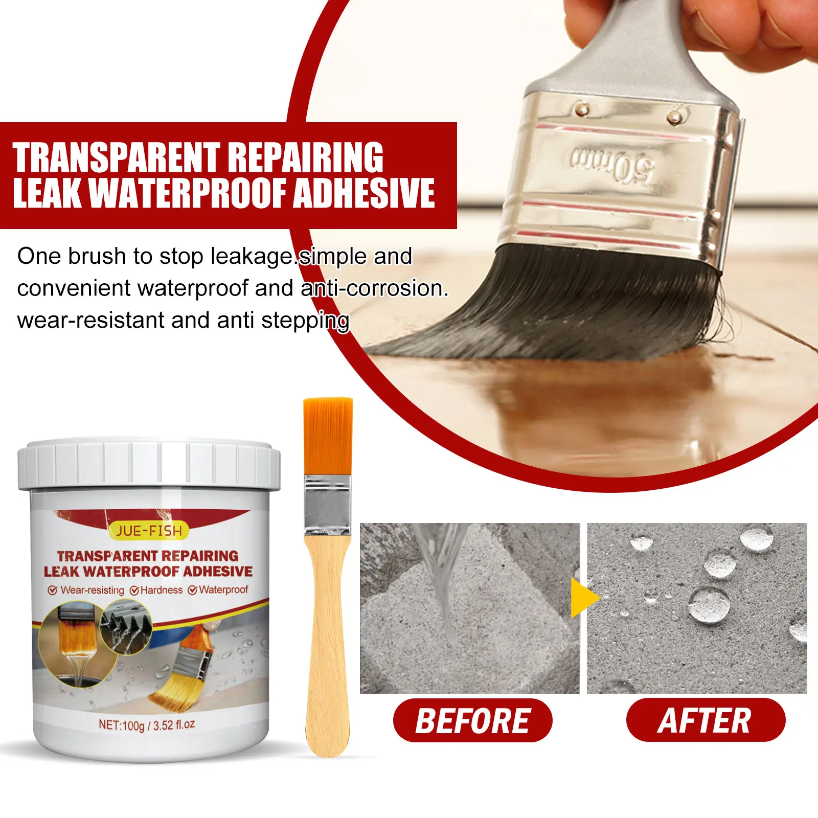 Wholesale Transparent Repairing Leak Waterproof Adhesive Refurbished Bright Leak-proof Bathroom Wall Floor Waterproof Glue