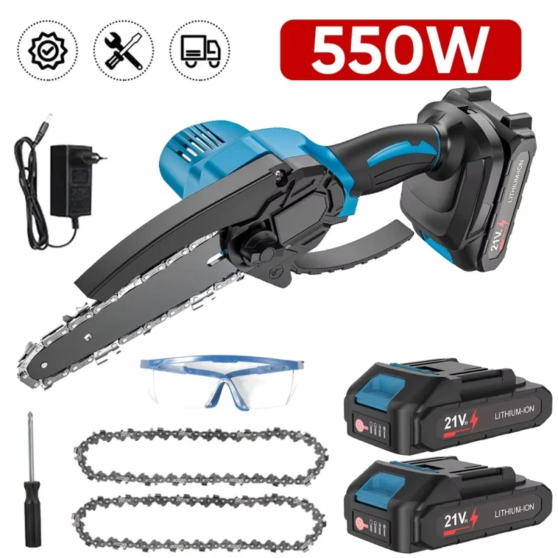 Bromose 6 Zoll Bürstenlose Kettensäge Mini Handgeführte Astsäge Holzbearbeitungs-Elektrosäge Schneidwerkzeug für Makita 18V Akku – Detail 1