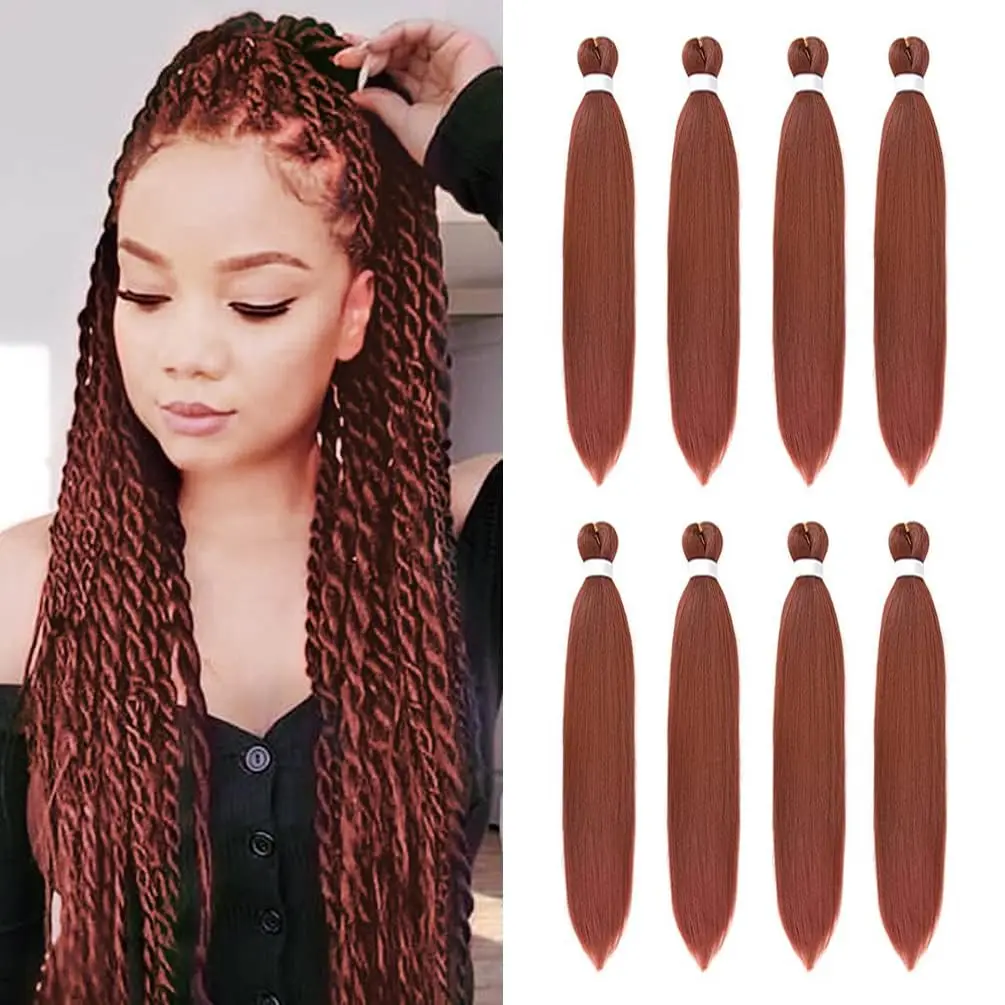 Easy Braids 26Inch Synthetic Jumbo Braids Hair Extensions Ombre Colorful Braiding Hair Pre Stretched Hair Kanekalon