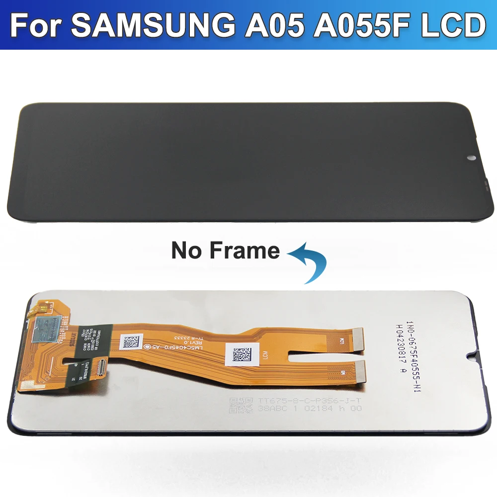 Tested For Samsung A05 Display Touch Screen With Frame Digitizer Assembly For Samsung A055F A055M SM-A055F/DS LCD