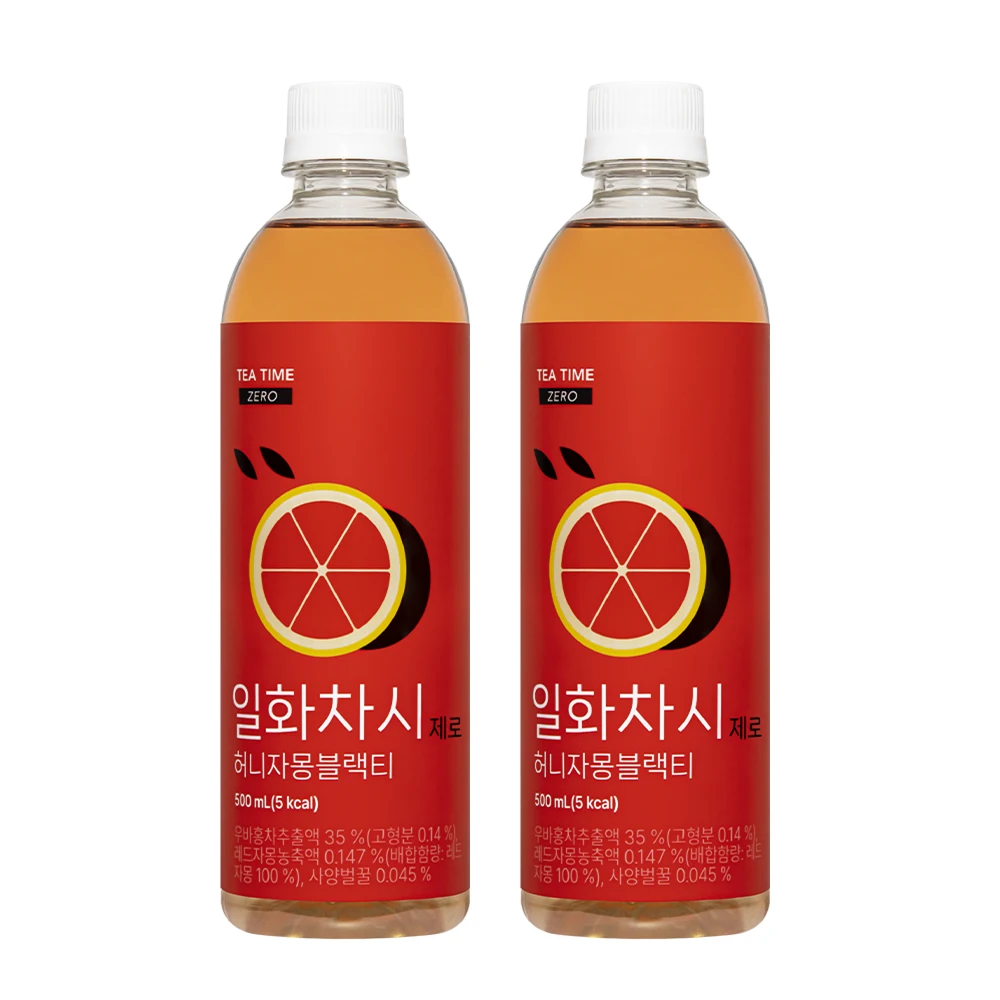 [ILHWA] grapefruit honey black zero tea 500ml X 24pet