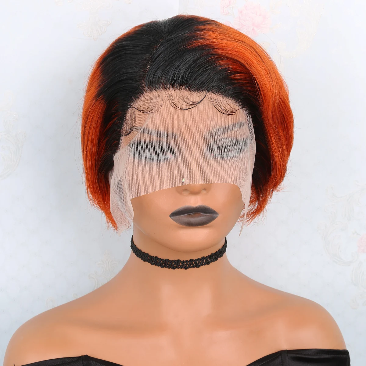 T1b/350 farbige gerade t Teil Spitze Perücken 13x4x1 transparente Spitze Perücke für Frauen