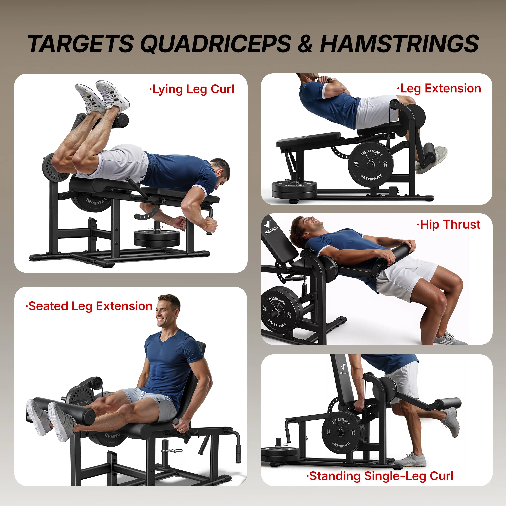 MERACH 2-in-1 レッグエクステンション＆レッグカ - Home Gym Quad のレビューと価格
