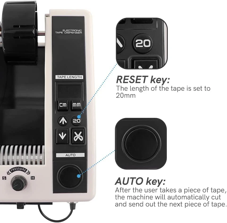 Automatic Packing Tape Machine M-1000 Microcomputer Tape Cutter 220V/110V Office Equipment