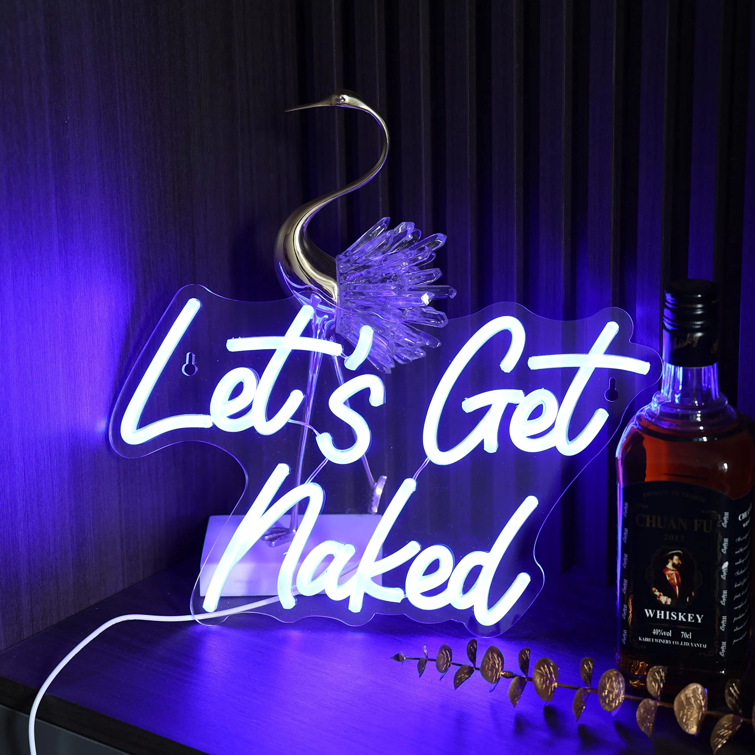 Custom Let's Get Naked Neon Light Sign For Bathroom LED Lamps Shower Man Cave Luminous Sign Room Party Event Wall Decoration