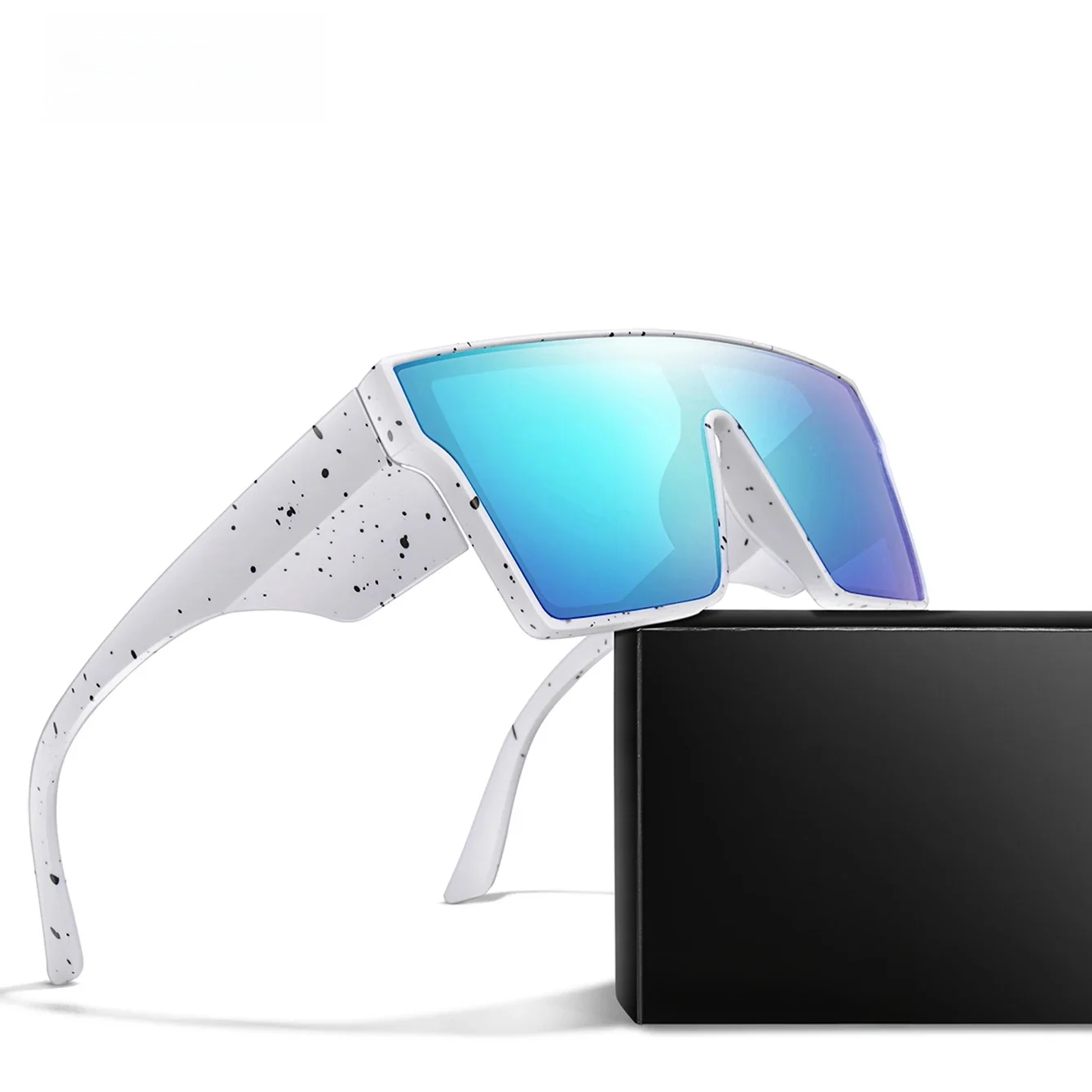 AliExpress Big Frame Colorful Lens Cycling UV400 Cycling Sunglasses Hiking Running Driving Outdoor Sports for Men Women as Gifts Festival