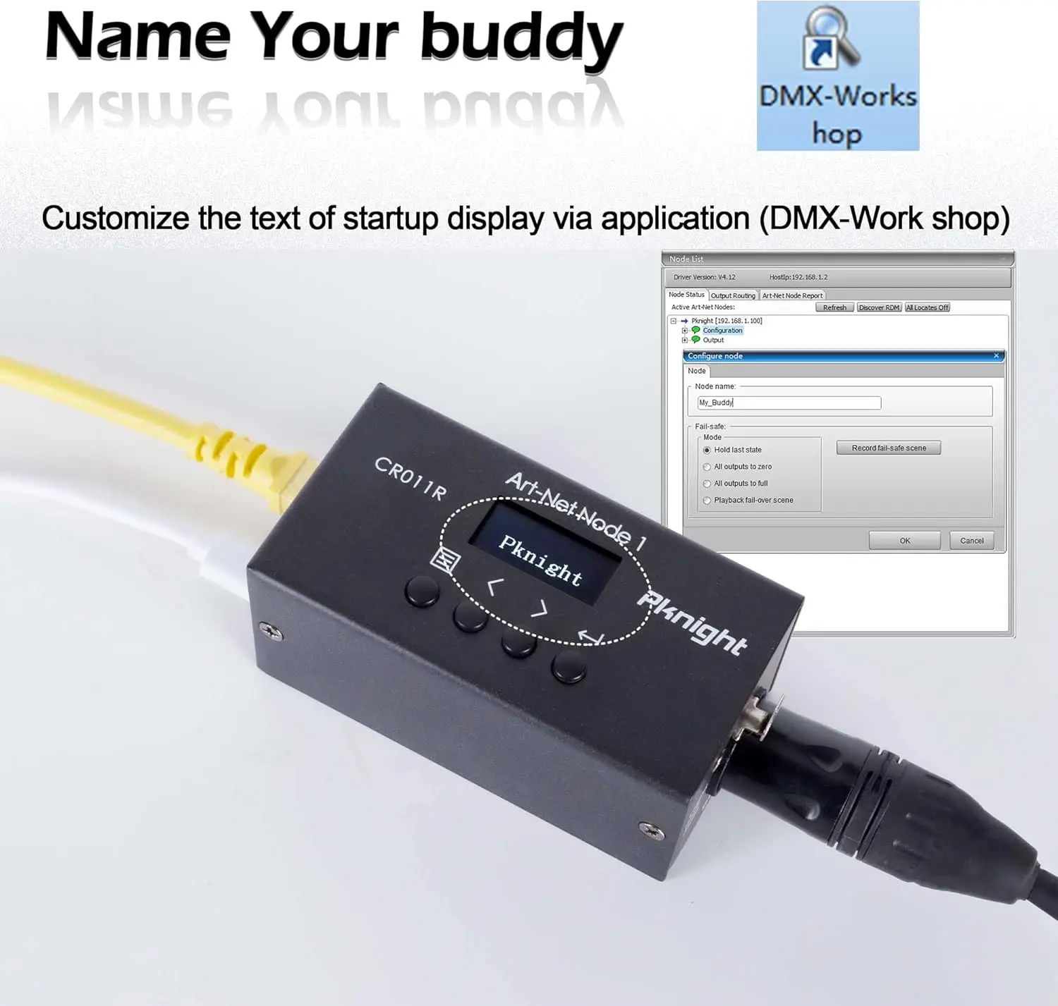 Pknight-وحدة تحكم إضاءة إيثرنت ثنائية الاتجاه ArtNet DMX ، عالم واحد ، واجهة #6