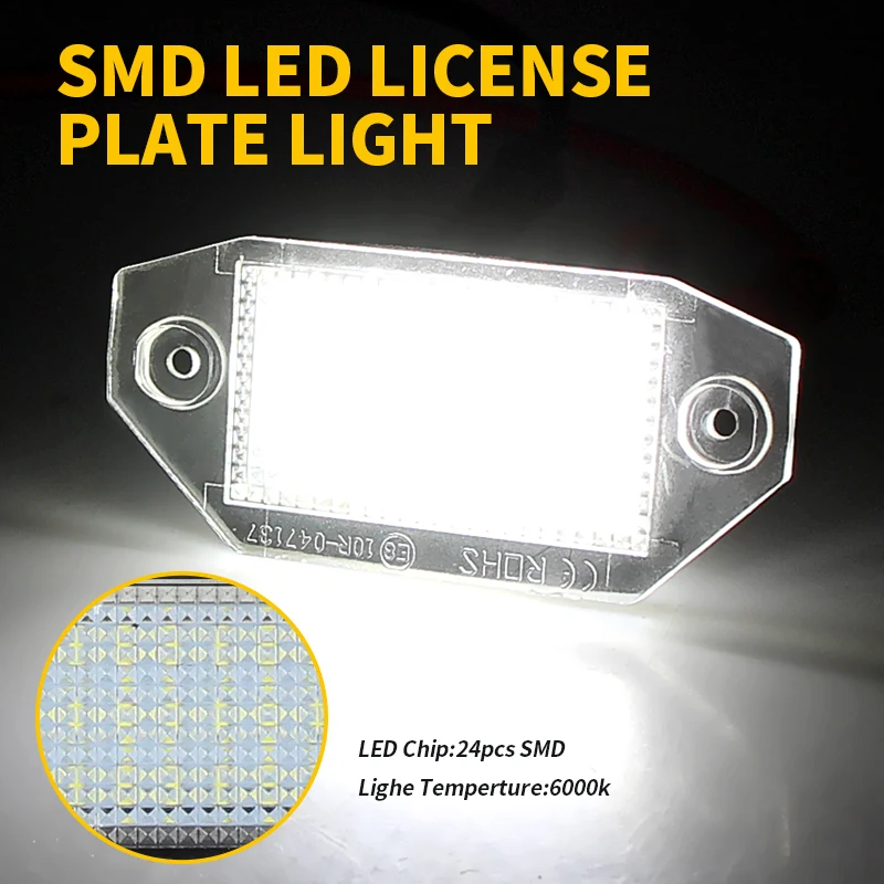 2PCS 12V Hohe Helle Weiße Fehler Kostenlose LED Kennzeichen Lichter Anzahl Lampen Canbus Für Ford Mondeo MK3 2000-2007 Auto Zubehör