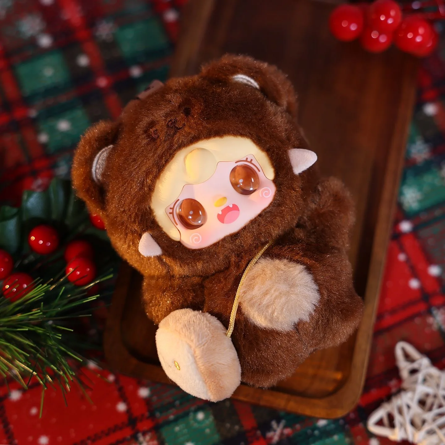 

Oxygen yooki new bite bear trendy blind box plush vinyl doll authentic doll cute bag pendant doll elegant and timeless