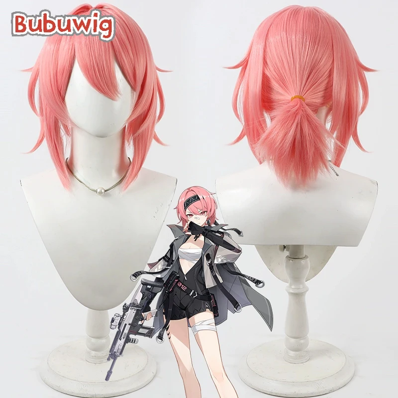 

Bubuwig Synthetic Hair Fuchsia Cosplay Wigs Anime Strinova Fuchsia Role Play Halloween Short Straight Pink Wig Heat Resistant