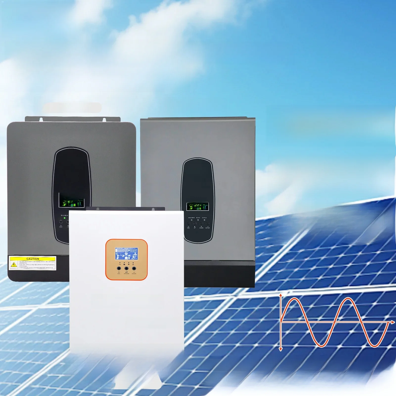 DATOUBOSS 3000 W 5000 W 6200 W Hybrid-Solarwechselrichter 24 V 48 V 230 V reiner Sinus-Solarwechselrichter 100 A 150 A MPPT-Controller